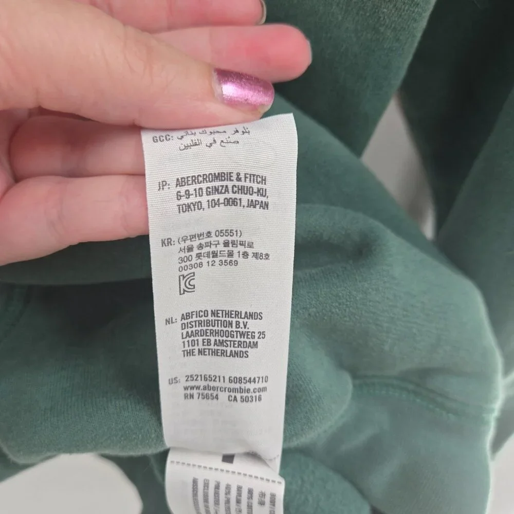 Abercrombie & Fitch Kids Green Hooded Sweatshirt Size 15/16